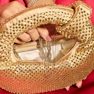 Premium High Quality Fashion Women Handmade Clutches with Zipper Closure Beading Durable Material & Customizable Options - Product Image 5