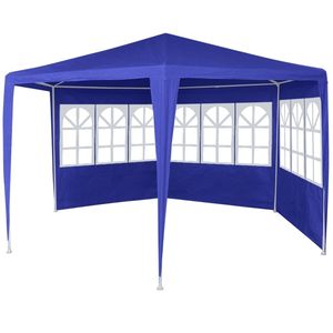 Gazebo Plegable Azul de Tela 100% PE de 6.6x6.6 pies, Toldo y Pérgola - Product Image 5