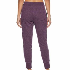Pantalon de jogging en maille polyester/coton pour femme, taille mi-haute avec cordon de serrage, décontracté, longueur intégrale, couleur unie, respirant - Product Image 2