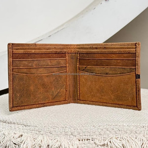 กระเป๋าสตางค์ผู้ชายหนังแท้ลาย100% วินเทจกระเป๋าหรูหราทันสมัยดีไซน์ใหม่ - Product Image 6