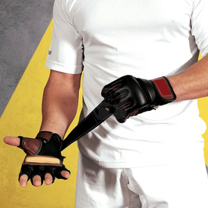 Guantes de MMA de Cuero Resistentes Hechos a Medida, Medios Dedos, Soporte para Muñeca, Duraderos, Cómodos, para Gimnasio, Uso en Todas las Estaciones, Alta Calidad - Product Image 3