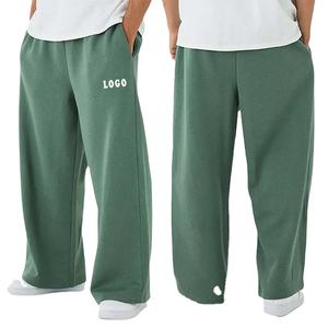 Pantalones de chándal de gran tamaño para hombre de alta calidad, diseño holgado de pierna ancha con logotipo personalizado, 100% algodón de talla grande, ligero, informal, impermeable - Product Image 1