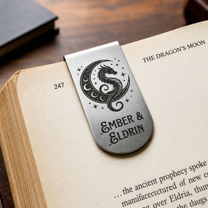 Marcapáginas con Clip de Borla Grabado con Flores y Animales, Chapado en Oro, de Aleación de Zinc, Personalizado, Pedido al por Mayor, BookTok, Regalo de Lectura Romántico, OEM - Product Image 4