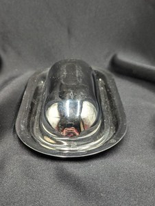 Stainless Steel Oval and Rounded Butter Dish with Lid - Product Image 3