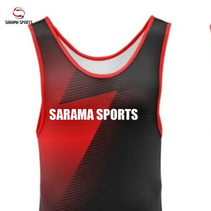 Traje de Lucha Libre Profesional para Hombre, Singlet de Poliéster y Spandex para Competencia, Singlets Juveniles de Lucha Libre con Logotipo Personalizado - Product Image 2