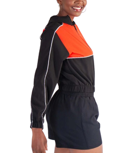 Ensemble de survêtement deux pièces pour homme personnalisé : short et veste zippée en polyester coupe-vent - Product Image 4