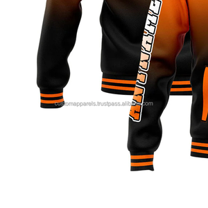 100% Wool Windproof Varsity <b>Jacket</b> for <b>Men</b> with Custom Embroidery Logo and Durable Stand Collar for Team Events - Product Image 5
