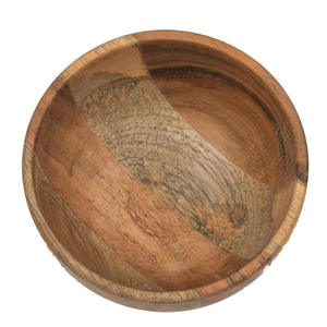 Bol en bois d'acacia design antique pour servir des collations Table basse comptoir présentoir bol vaisselle cuisine salon décor à la maison - Product Image 1