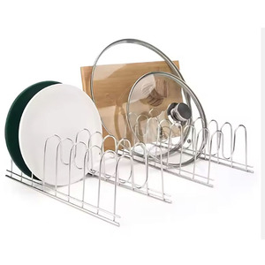 Organisateur de cuisine multifonctionnel moderne en fer à 8 compartiments, facile à assembler - Product Image 1