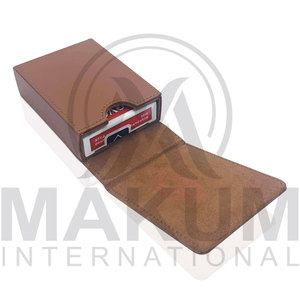 Housse en cuir pour cartes à jouer, noire et marron, adaptée aux cartes de jeu et aux cartes de bridge - Product Image 2