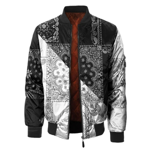 Custom Sublimation Winter Bomber Jacket for Men Women Unisex Polyester/Cotton Varsity Style Lightweight Streetwear - Product Image 2