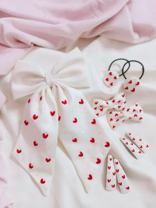 Lazos de Tela Satén con Patrón de Corazones Decorativos para el Cabello, Decoración de Ropa, Envoltura de Regalos, Costura, Manualidades, Cinta Textil, Moda Hecha a Mano - Product Image 4