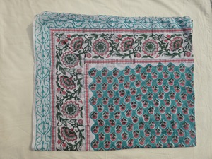 Hand Block Print Cotton <b>Sarong</b> Pareo Floral Beach Wrap Indian Printed <b>Bikini</b> Cover up Lightweight Breathable Long Summer Scarf - Product Image 2