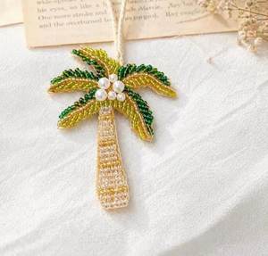 SHANNON'S JEWELRY BAR Hand Embroidered Woven Felt Fruit Pattern Customized Shape Eco Friendly Carabiner Keychain <b>Bag</b> <b>Charm</b> - Product Image 2