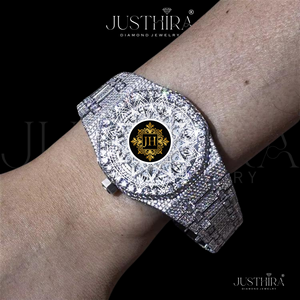 Luxury Sport Men's Stainless Steel Iced Diamond Analog <b>Watch</b> VVS Moissanite Glass 3BAR Water Resistant 42mm <b>Mechanical</b> <b>Watch</b> - Product Image 6