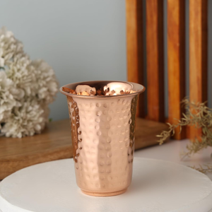 Juego de Tazas de Cobre Forjado de 14 oz con Tapa, 99% Cobre Puro, Ecológicas, Mantienen las Bebidas Frías por Más Tiempo, Venta al Por Mayor - Product Image 1