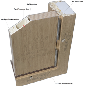 Porte en PVC laminé Composite bois plastique (Pima) - Product Image 4
