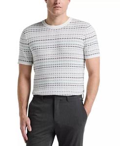 Jersey De Hombre Jacquard Multicolor De Manga Corta Estampado Geométrico | Perry Ellis - Product Image 1