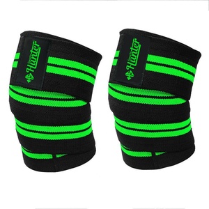 Professional Knee Wraps for Gym Weightlifting & Powerlifting Elastic <b>Compression</b> Adjustable Knee Support Custom Logo Knee Wraps - Product Image 2