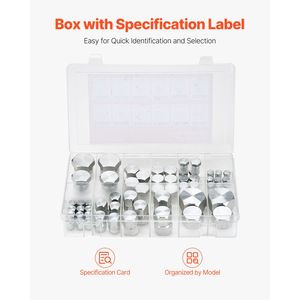 Kit di 72 Raccordi Idraulici JIC per Uso Industriale, Set Completo di Accessori per Tubi e Condotti - Product Image 5