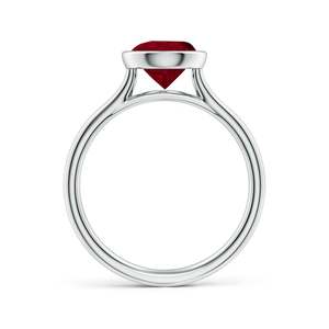 Anillo de Compromiso Solitario con Rubí en Forma de Pera, Engastado en Oro Sólido de 14K, Hecho a Mano, Joyería Fina Personalizada para Boda - Product Image 3