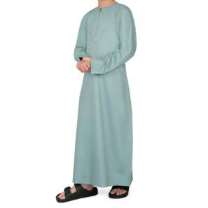 Abaya Caftán Musulmán para Niños y Hombres, Hecho en Pakistán, Estilo Medio Oriente, Cuello en V, Árabe, Marroquí, Islámico, Tallas Grandes, Transpirable - Product Image 3