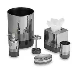 Juego de Accesorios de Baño de Lujo, Portarrollos de Papel Metálico, Dispensador de Jabón, Portacepillos de Dientes, Cubo de Basura - Product Image 3
