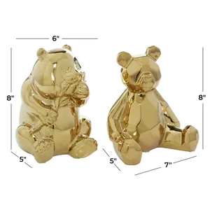 รูปปั้นสัตว์ทองเหลืองชุบทองขัดเงา ของตกแต่งบ้านสไตล์ร่วมสมัย - Product Image 5