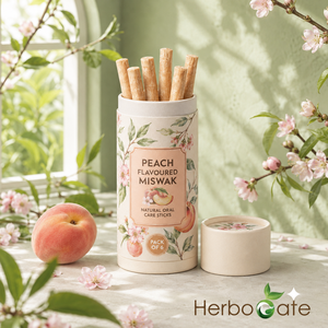 Paquetes de Miswak con Sabor a Durazno, Paquete de 6 Palitos de Cuidado Bucal de Primera Calidad para la Limpieza Diaria de los Dientes, Empaque Individual y al por Mayor - Product Image 4