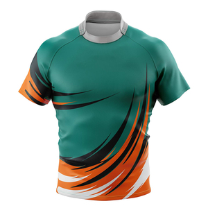 เสื้อรักบี้ทีมแบบกำหนดเอง ชุดกีฬารักบี้แบบซับลิเมชั่น เสื้อยืดสปอร์ต OEM ผู้ผลิตชุดกีฬารักบี้ ผู้ผลิตเสื้อรักบี้ - Product Image 3