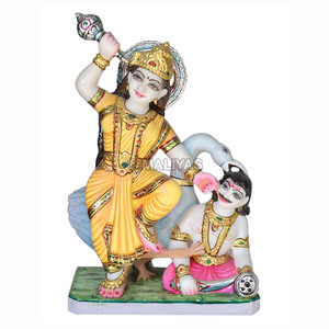 Marble Baglamukhi Devi Murti - 18 Inch | Handcrafted White Marble Baglamukhi Statue | Hindu Goddess Idol for Temple | MALIYAS - Product Image 2