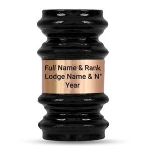 Handcrafted Black Wooden Masonic Gavel with <b>Name</b> <b>Plate</b> Personalized Lodge Officer Gift - Product Image 3