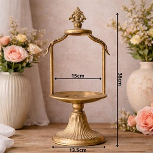 <b>Lamp</b> Style Metal Candle Stand Decorative Candle Holder For Hotel Lobby And Restaurant Interior Styling And Vintage Theme Decor - Product Image 4