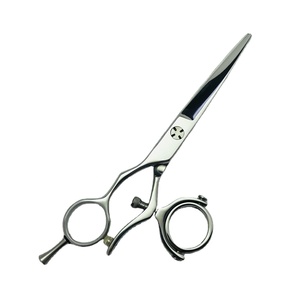 JA28L 5.5 Inch <b>Left</b> Handle <b>Handed</b> Swivel Thumb Handle Hair Dressing Cutting Shears <b>Scissors</b> Barber 360 Degree Rotatable Design - Product Image 1