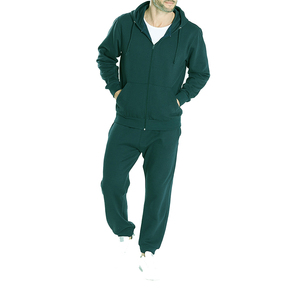 Casual Mens Tracksuit Set Cotton Fleece Hoodie And Jogger <b>Pants</b> Full Zipper Custom Sportswear High Quality - Product Image 2