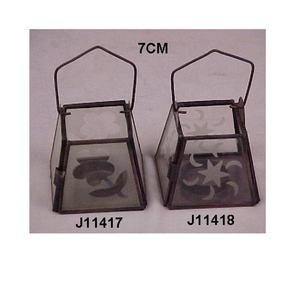 Haute qualité finition Antique laiton verre votive lanterne forme carrée bougeoir en métal pour la maison Diwali décor de fête - Product Image 3