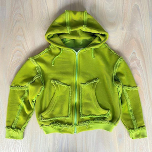 ชุดวอร์มมีฮู้ดสีเขียวมะกอกสำหรับผู้ใหญ่ แบบ unisex แขนยาว สีพื้น ปิดด้วยเชือกผูก ระบายอากาศได้ดี เหมาะสำหรับใส่ลำลองในฤดูหนาว 2 ชิ้น 1 ชุด - Product Image 6