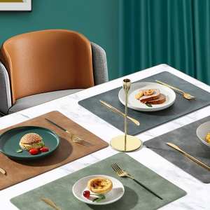 Nouveau Set de Table en Similicuir PU Effet Cuir, Lavable, Idéal pour Événements Festifs et Maisons – Meilleure Vente, Personnalisable pour Tables à Café et à Dîner - Product Image 5