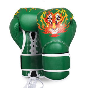 High Quality Lightweight Breathable Leather Boxing <b>Gloves</b> Hand Protective Adjustable Closure <b>Type</b> Sports Boxing <b>Gloves</b> - Product Image 3