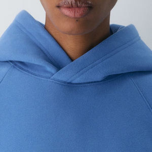 Conjunto de Sudadera con Capucha Oversize y Pantalones Deportivos para Mujer, Color Azul Sólido, Tejido de Punto, Manga Larga, Ropa de Otoño, Transpirable, Estilo Casual - Product Image 3