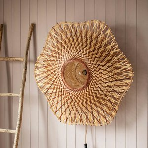 Apliques de pared inalámbricos de bambú tejido, la mejor oferta en lámparas de pared de estilo vintage. - Product Image 6