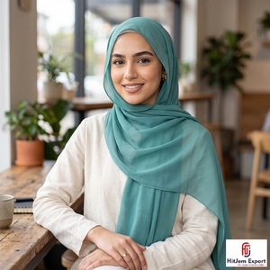 <b>Red</b> Chiffon Square Hijab <b>Scarf</b> Solid Color Casual Spring Summer Wear Skin-Friendly Head Wrap - Product Image 4