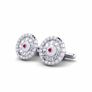 Boutons de manchette en or exquis pour hommes avec détails en diamants brillants - Product Image 2