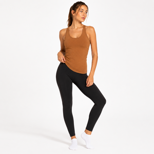 woman tank top modern slim fit comfortable fabric moisture control ideal for workout active lifestyle casual outfits OEM - Product Image 5
