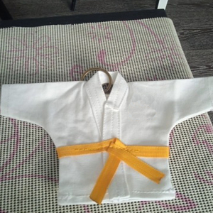 Custom Thread BJJ Gi Keychain Mini Martial Arts Outfit Jiu Jitsu Karate Taekwondo Judo Training <b>Key</b> Holder - Product Image 4