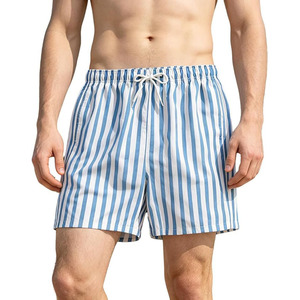 Short de plage en maille pour hommes, décontracté, imprimé numérique en 3D, taille à cordon de serrage, coupe ample, bas de tenue pour les vacances d'été - Product Image 1