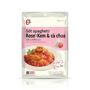 Salsa de Espagueti de Rosa O'food al por Mayor, 120g |   Salsa cremosa de tomate para pasta en sobre individual - Product Image 2