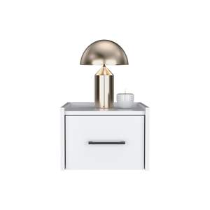 Comodino galleggiante salvaspazio Yorktown con pratico Design bianco con superficie del cassetto - Product Image 4