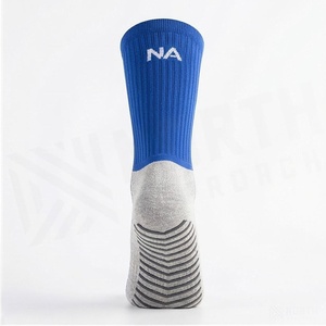 North Approach Crew Athletic <b>Socks</b> Blue Geometric Pattern Breathable <b>Running</b> <b>Socks</b> for Adults Summer Season - Product Image 2