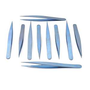 Ensemble de 10 pinces suisses à pointe pointue de 5 pouces, instrument chirurgical, forceps de précision en acier inoxydable avec étui de rangement - Product Image 1